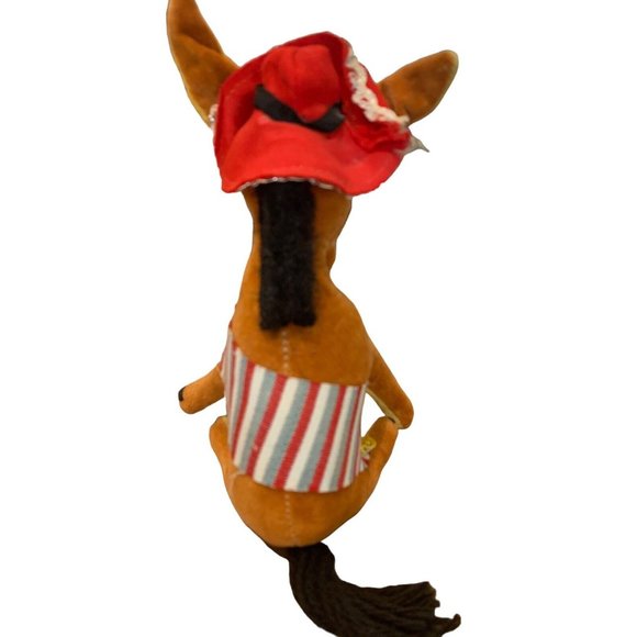 R Dakin Dream Pets Pancho 7" Donkey with Sombrero Stuffed Toy - Picture 3 of 4